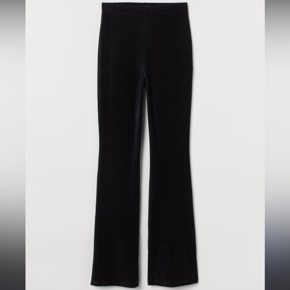 H&M black flare pants size S